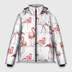 Куртка зимняя мужская Действия фламинго, цвет: 3D-светло-серый