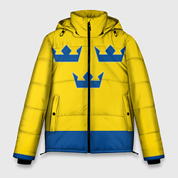 Куртка зимняя мужская Сборная Швеции: домашняя форма, цвет: 3D-светло-серый