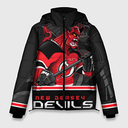 Куртка зимняя мужская New Jersey Devils, цвет: 3D-черный