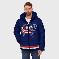 Куртка зимняя мужская Columbus Blue Jackets, цвет: 3D-красный — фото 2