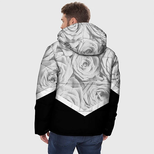 Мужская зимняя куртка Розы / 3D-Черный – фото 4