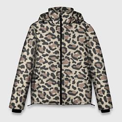 Куртка зимняя мужская Шкура леопарда, цвет: 3D-черный