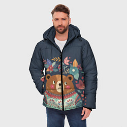 Куртка зимняя мужская Осенний медведь, цвет: 3D-светло-серый — фото 2