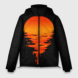 Куртка зимняя мужская Отражение Солнца, цвет: 3D-красный