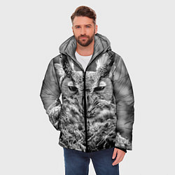 Куртка зимняя мужская Ночной филин, цвет: 3D-черный — фото 2