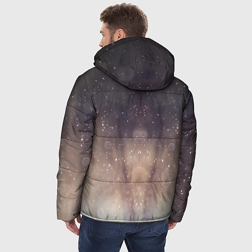Мужская зимняя куртка Лисенок в снегу / 3D-Черный – фото 4