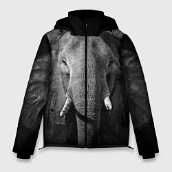 Куртка зимняя мужская Взгляд слона, цвет: 3D-красный