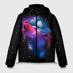 Куртка зимняя мужская Воющий волк, цвет: 3D-светло-серый