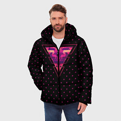 Куртка зимняя мужская Треугольная геометрия, цвет: 3D-черный — фото 2