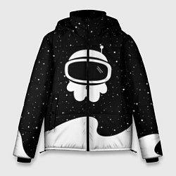 Куртка зимняя мужская Маленький космонавт, цвет: 3D-черный