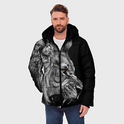 Куртка зимняя мужская Оскал льва, цвет: 3D-черный — фото 2