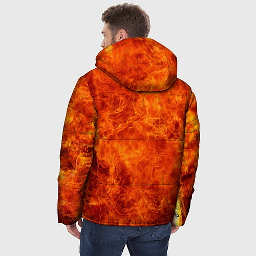 Мужская зимняя куртка Disturbed: Monster Flame / 3D-Черный – фото 4