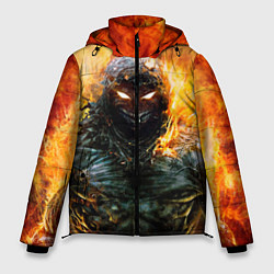 Куртка зимняя мужская Disturbed: Monster Flame, цвет: 3D-черный