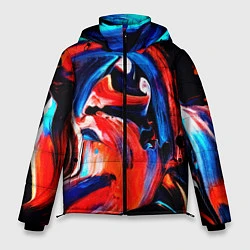 Куртка зимняя мужская Узоры красок, цвет: 3D-черный