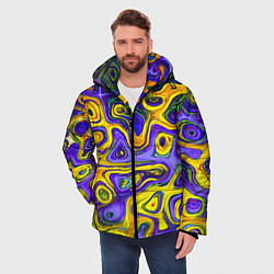 Куртка зимняя мужская Цветная текстура, цвет: 3D-черный — фото 2