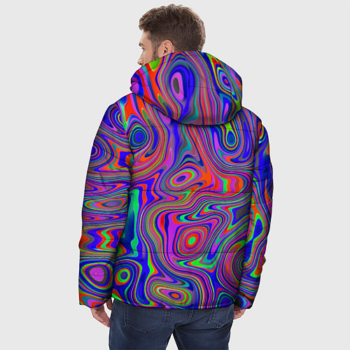 Мужская зимняя куртка Цветная текстура 5 / 3D-Черный – фото 4
