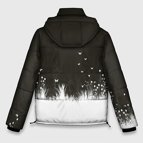 Мужская зимняя куртка Ночная полянка / 3D-Красный – фото 2