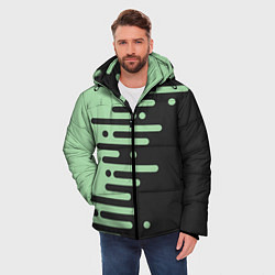 Куртка зимняя мужская Геометрический Инь Янь, цвет: 3D-черный — фото 2