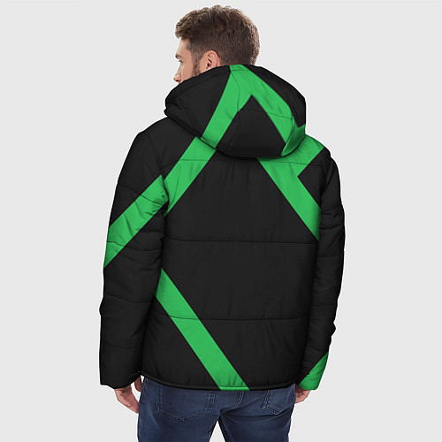 Мужская зимняя куртка Диагонали / 3D-Черный – фото 4