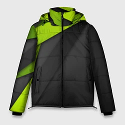 Куртка зимняя мужская Спортивная геометрия 6, цвет: 3D-черный