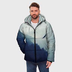 Куртка зимняя мужская Орел над Лесом, цвет: 3D-светло-серый — фото 2