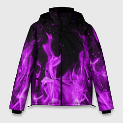 Куртка зимняя мужская Фиолетовый огонь, цвет: 3D-черный