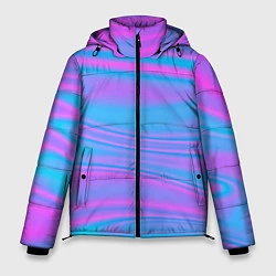 Куртка зимняя мужская Глянцевые линии, цвет: 3D-черный