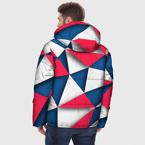Мужская зимняя куртка Geometry style / 3D-Черный – фото 4