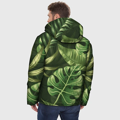 Мужская зимняя куртка Доисторический лес / 3D-Черный – фото 4