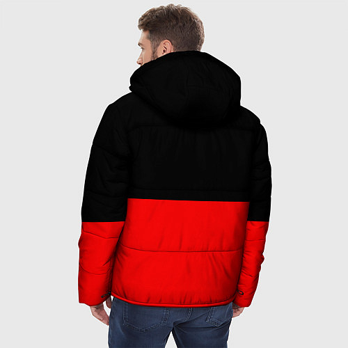 Мужская зимняя куртка АлисА: Черный & Красный / 3D-Черный – фото 4