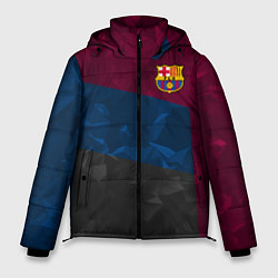 Куртка зимняя мужская FC Barcelona: Dark polygons, цвет: 3D-красный