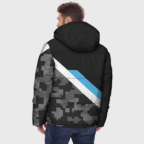 Мужская зимняя куртка BMW: Pixel Military / 3D-Черный – фото 4