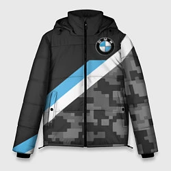 Куртка зимняя мужская BMW: Pixel Military, цвет: 3D-светло-серый