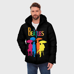 Куртка зимняя мужская The Beatles: Colour Rain, цвет: 3D-светло-серый — фото 2