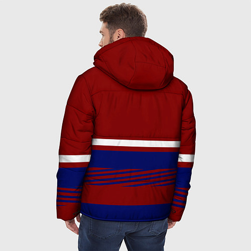 Мужская зимняя куртка Герб РФ: Красный стиль / 3D-Черный – фото 4