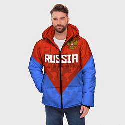 Куртка зимняя мужская Russia Red & Blue, цвет: 3D-красный — фото 2