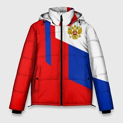 Куртка зимняя мужская Russia: Geometry Tricolor, цвет: 3D-красный