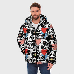 Куртка зимняя мужская Funny Pandas, цвет: 3D-черный — фото 2