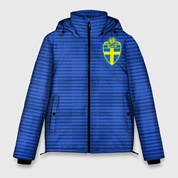 Куртка зимняя мужская Сборная Швеции: Гостевая ЧМ-2018, цвет: 3D-красный