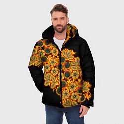 Куртка зимняя мужская Славянская роспись, цвет: 3D-светло-серый — фото 2