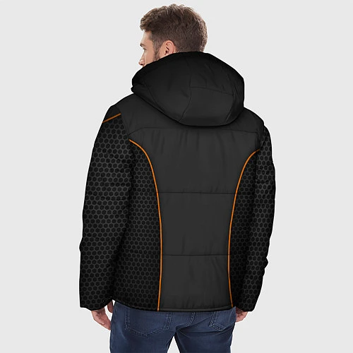 Мужская зимняя куртка Lamborghini Style / 3D-Черный – фото 4