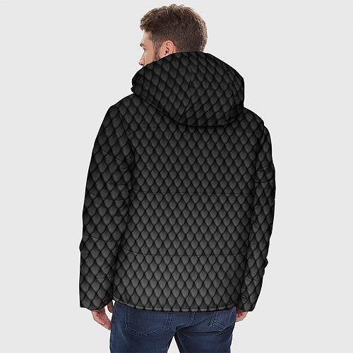 Мужская зимняя куртка Чешуя дракона / 3D-Черный – фото 4