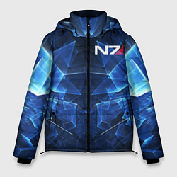 Куртка зимняя мужская Mass Effect: Blue Armor N7, цвет: 3D-светло-серый