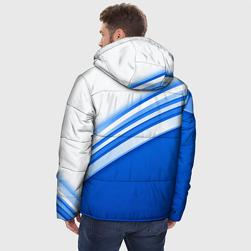 Мужская зимняя куртка Россия: голубая волна / 3D-Черный – фото 4