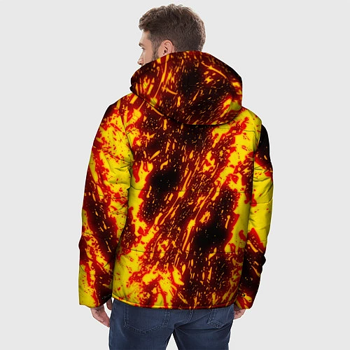 Мужская зимняя куртка Cyberpunk 2077: FIRE SAMURAI / 3D-Черный – фото 4
