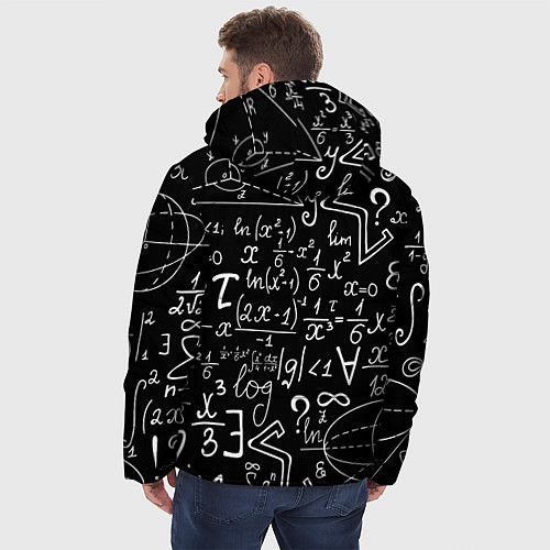 Мужская зимняя куртка Формулы физики / 3D-Черный – фото 4