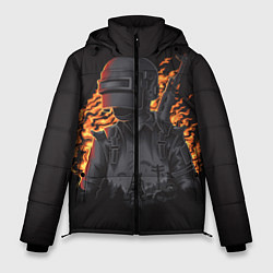 Куртка зимняя мужская PUBG: Flame Soldier, цвет: 3D-светло-серый