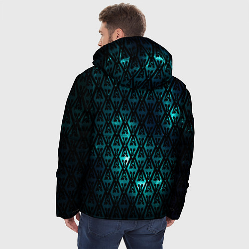 Мужская зимняя куртка TES: Blue Pattern / 3D-Черный – фото 4