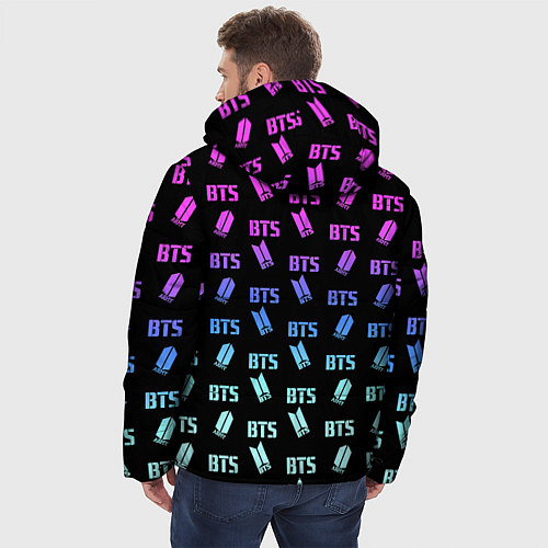 Мужская зимняя куртка BTS: Neon Gradient / 3D-Черный – фото 4
