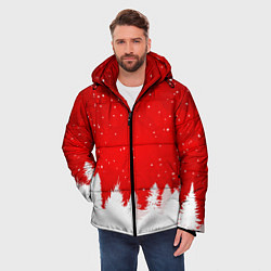 Куртка зимняя мужская Christmas pattern, цвет: 3D-красный — фото 2